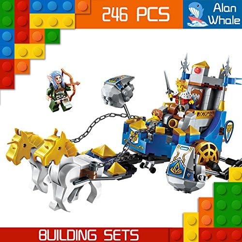 AlanWhale Medieval Lion Royal Knights Chariot King Human VS Night Elf Enlighten Building Kit 2310 (246 Piece)