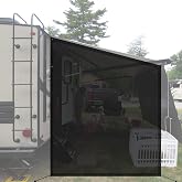 RV Awning Sun Shade Screen for Side Panel, 9'6'' X 7'6'', Black | Mesh Sunshade for Motorhome Camping Trailer Sunscreen, UV Sunblocker, Privacy Protector, Easy Install, 3 Year Warranty