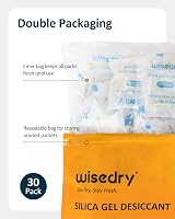wisedry Silica Gel Sachets 10g x 30 Packs Humidity Indicator Desiccant view 5