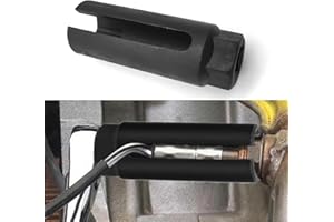 Arwrilt Car Oxygen Sensor Socket, 7/8" (22mm) 6-Point O2 Sensor Wrench Removal Tool, Oxygen Sensor Tool with I-type Side Wire Gate, Universal Removal and Installation Sensor Socket for Cars (Black)