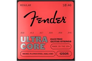 Fender Ultracore™ 1250 Electric Guitar Strings, 1250R Nickel Plated Steel, Gauges .010-.046, Ball End, Set of 6