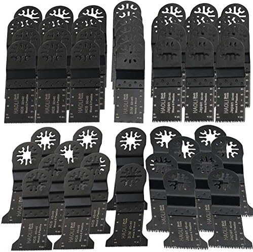 HAOLI 48 pcs/set Oscillating Tool Saw Blades For Fein Multimaster,Dremel,Bosch,Makita,Einhell,Skil (Not valid for Bosch star lock) (HL48-1(48pcs))