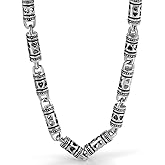 Dankadi Vintage Chic 4.5mm Curb Mens Necklace -925 Sterling Silver Cylindrical Box Chain Italy Jewelry -Neck Link Chains For Man Women 20" 22" 24" inch