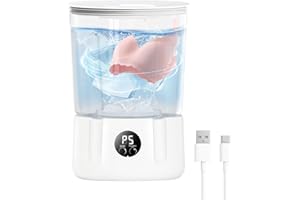 TIZZYTOY Mini Washing Machine,3000mAh Rechargeable Portable Underwear Washing Machine,Quiet and Lightweight,Deep Cleans Clothes,Low Noise,Small and Light,Suitable for Travel,Dormitory,RV and Apartment Use