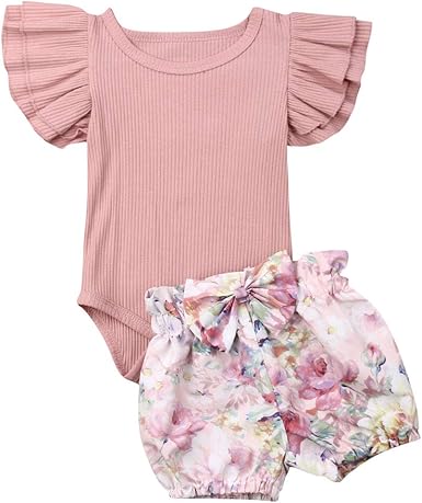 baby girl high waisted shorts