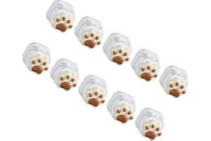 Obotsnoi 10PCS Cats Paws Cable Clips ABS Cord For Desk & Home With Charging Cute Cats Paws Desk Accessory