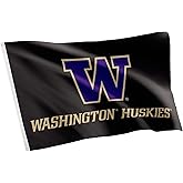 Desert Cactus University of Washington Flag U of W UW Huskies Husky Banners 100% Polyester Indoor Outdoor 3x5 feet Flags (Design Z)