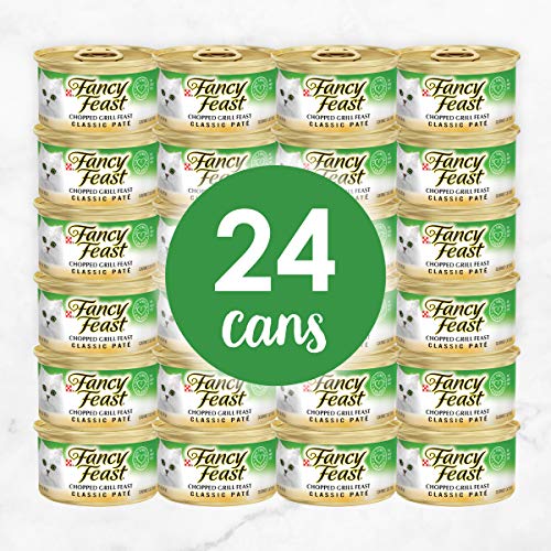 Purina Fancy Feast Grain Free Pate Wet Cat Food, Classic Pate Chopped Grill Feast - (24) 3 oz. Cans - //medicalbooks.filipinodoctors.org