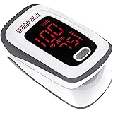 Fingertip Pulse Oximeter, Blood Oxygen Saturation Monitor (SpO2) with Pulse Rate Measurements and Pulse Bar Graph, Portable D