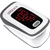 Fingertip Pulse Oximeter, Blood Oxygen Saturation Monitor (SpO2) with Pulse Rate Measurements and Pulse Bar Graph, Portable D