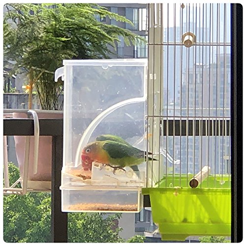 Mrli Pet Parrot Automatic Feeders,No Mess Bird Feeder Large Size High