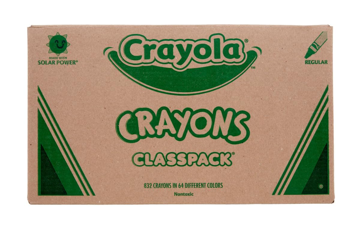 CRAYOLA - 52-8019.0030 - Education - Classpack Of 832 Wax Pencils - 1 Pencil Sharpener Included