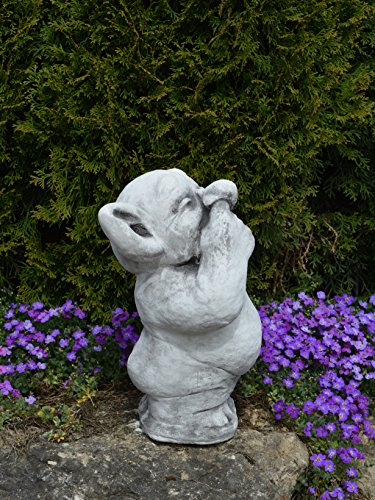 gartendekoparadies.de Lustiger XXL Riesen Troll mit Finger in Nase aus Steinguss, frostfest – Bild 4