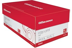 Office Depot® Copy And Print Paper, Ledger Size (11" x 17"), 92 Brightness, 20 Lb, Ream of 500 Sheets, Case of 3 Reams