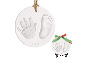 Baby Hand and Footprint Kit Girls, Boys - Personalized Baby Footprint Ornament Kit, Newborn Keepsake Gifts for New Mom, Easy 