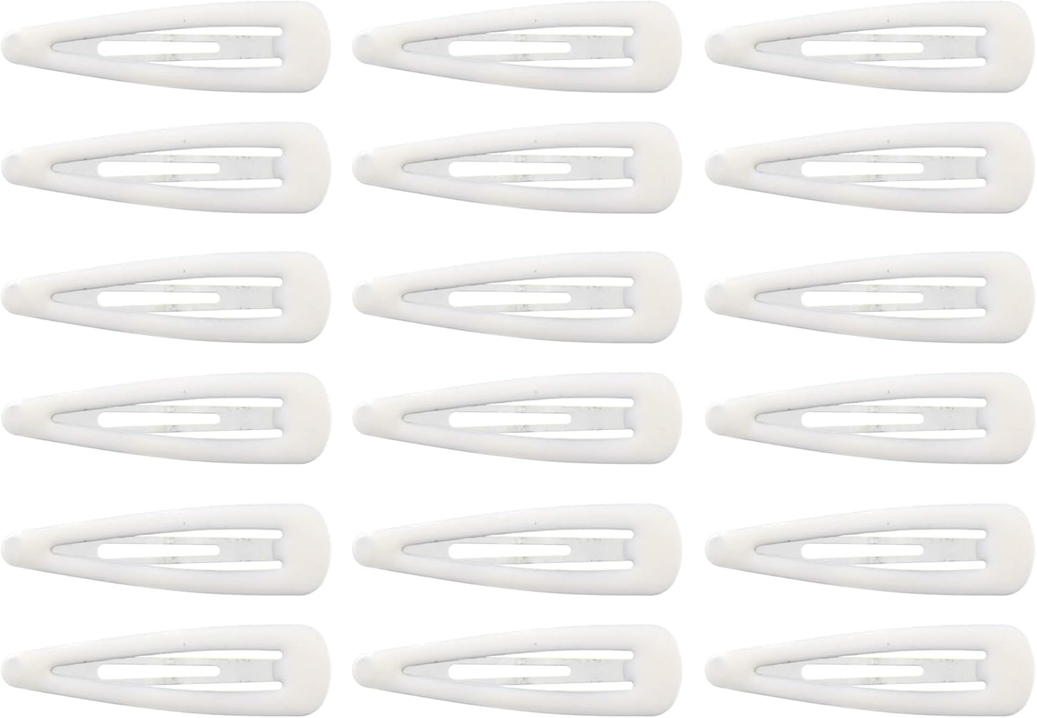 18 x White Sleepy Clips/ Snap Clips/ Hair Clips School Colours