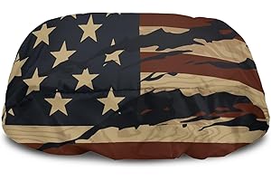 Knextrepoy Retro American Flag Print Winch Cover,Protect Your Winch from Dust and Water,Universal Fit for Electric Winches 8500-17500 lbs
