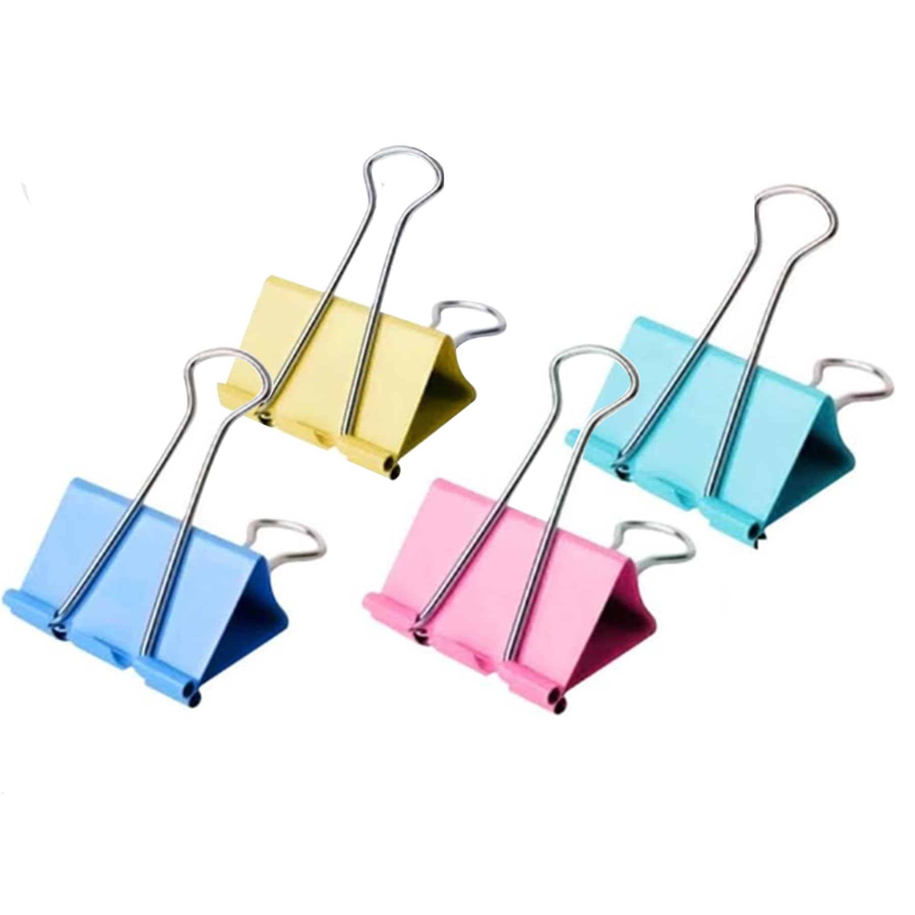 Bulldog Clips 48PCS Large 51MM Paper Clips Binder 2 inch (Mixed Color, 48pcs-51mm)