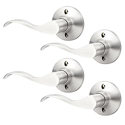 GOBEKOR 4 Pack Single Dummy Door Levers Left Handed