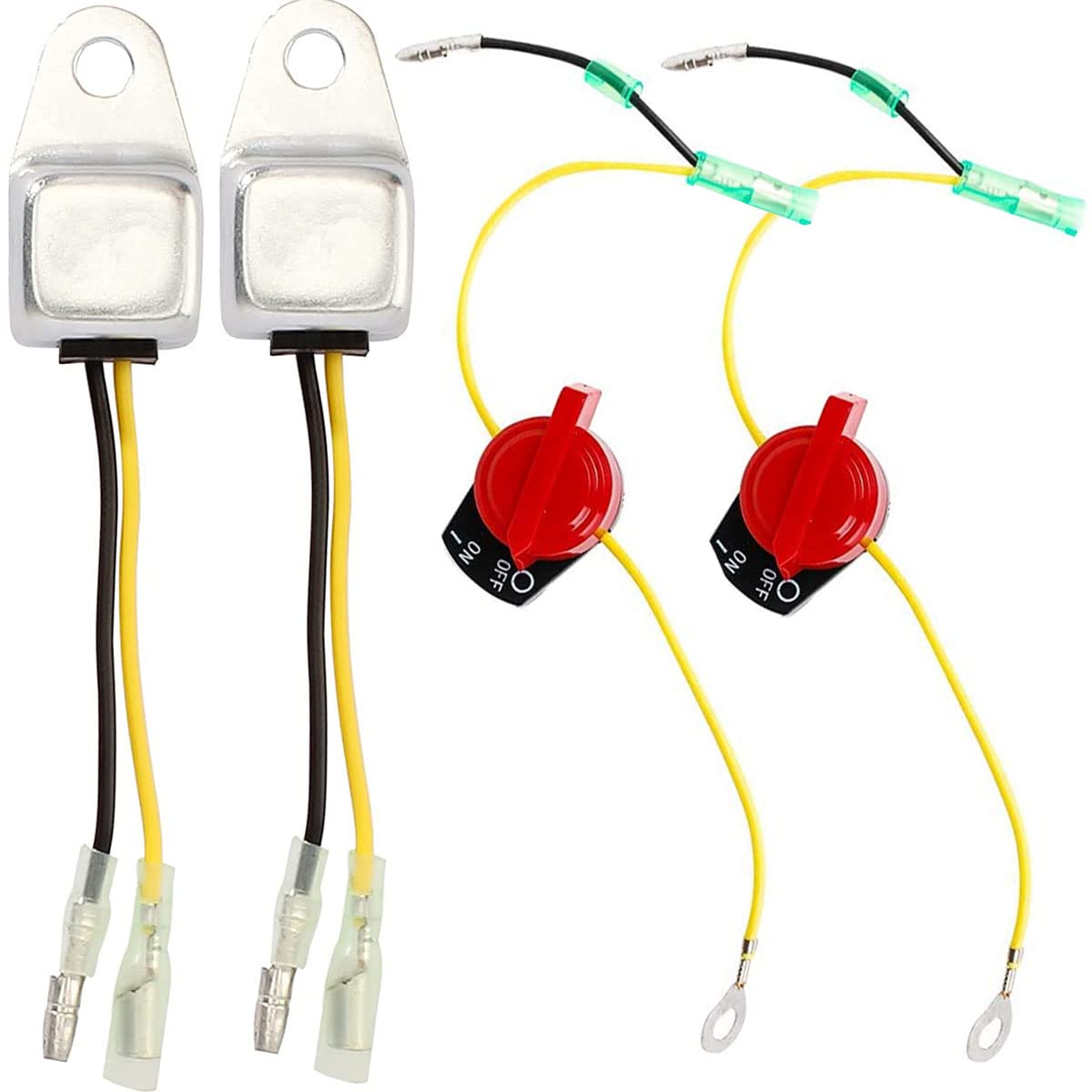 ZAMDOE GX160 Engine On-Off Switch + Low Oil Alert Sensor for Honda GX120 GX200 GX240 GX270 GX340 GX390 for Predator 212cc 420cc 301cc 196 cc ct200u Engines Generator