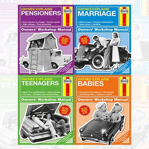 haynes explains manuals collection Series 1 : 1 to 4 books set (haynes explains Pensioners,haynes explains Marriage,haynes explainsthe Teenagers,haynes explains Babies) Hardcover – 2016