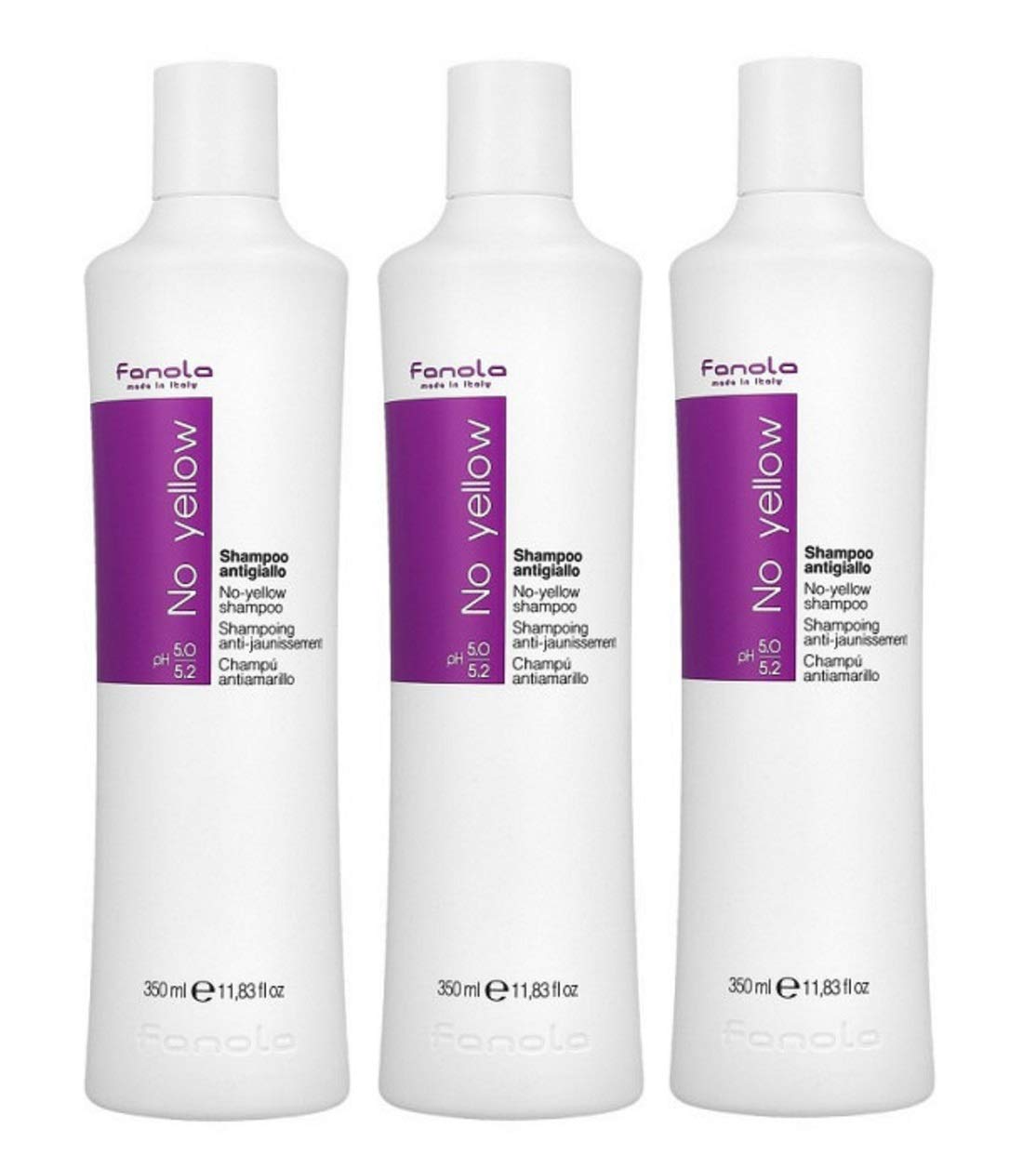 Fanola Fanola No Yellow Shampoo, 350 ml, Pack of 3