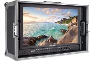 SEETEC P173-9HSD-CO 17.3 Inch Carry on Broadcast Production Director Monitor with 3G-SDI HDMI YPbPr Input and Output Aluminum Design Full HD 1920×1080