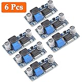 QLOUNI LM2596 DC a DC Buck Converter 3.0-40V a 1.5-35V Fuente de alimentación Módulo Reductor, 6 Piezas
