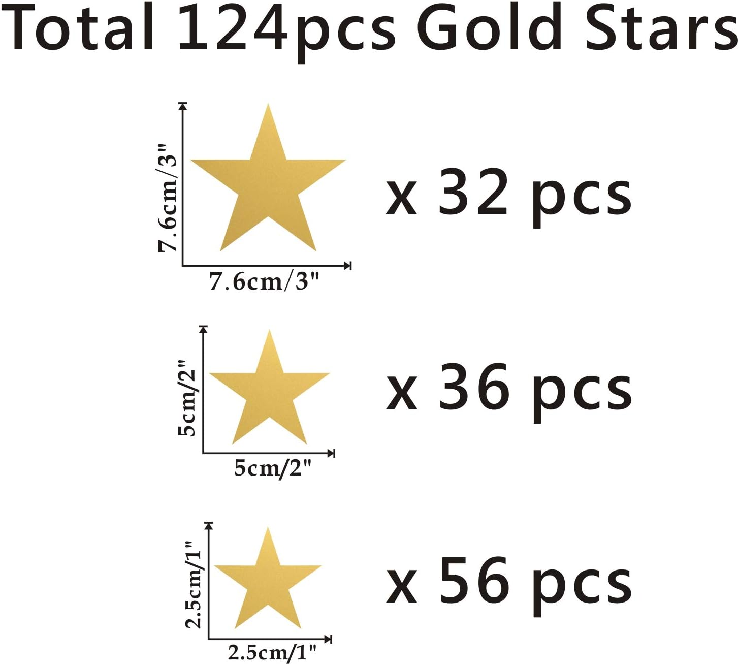 TOARTi Stars Wall Decals (124 Decals) Wall Stickers Removable Home Decoration Easy to Peel Stick Painted Walls Metallic Vinyl Polka Wall Decor Sticker for Baby Kids Nursery Bedroom (Gold Stars): Home & Kitchen