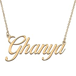HUAN XUN Customized Custom Simple Any Name Necklace
