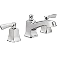 Moen Conway Chrome Two Handle Widespread Bathroom Sink Faucet with Valve Included, 84926