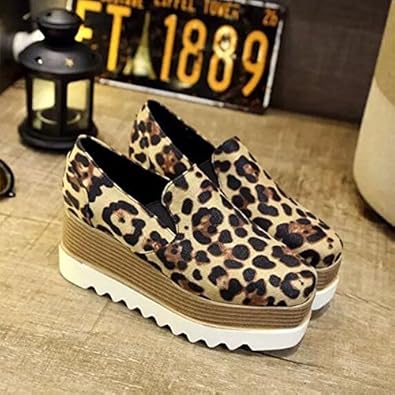 leopard sneakers platform