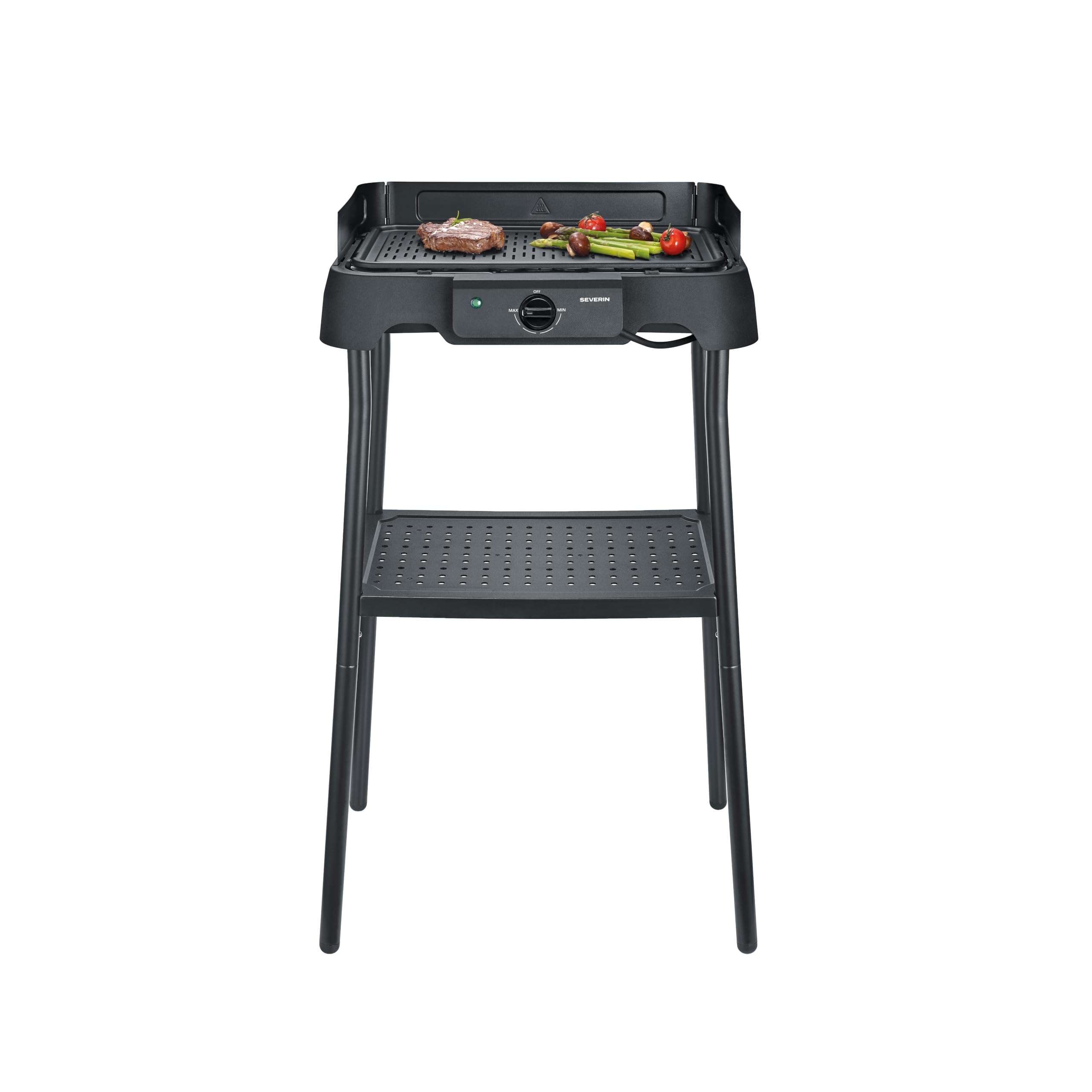 Barbecue Elettrico con Supporto, Rivestimento in Ceramica, 2000 W