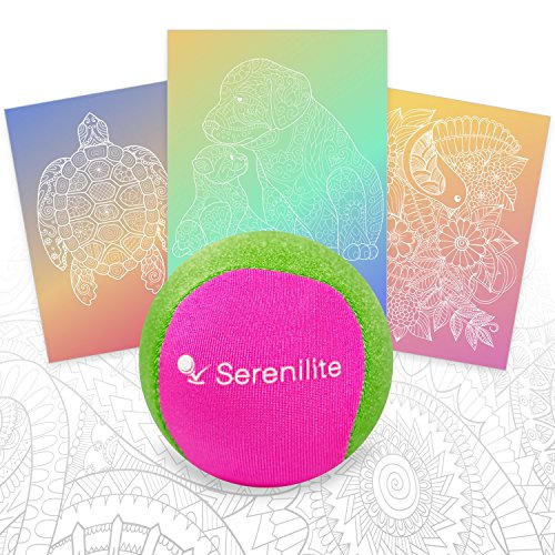 Serenilite Stress Ball and Hand Therapy Gel Squeeze Exercise Ball - Great for Anxiety and Hand Strengthening - Optimal Stress Relief - Dual Color (Springtime Serenity)