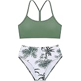 Weixinbuy Girls Swimsuits Bikini Set Kids Bathing Suit Bikini Top Bottom 2Pcs Teen Girls' Swimwear Set