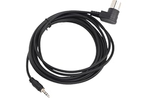 SUNGOOYUE Sound Adapter Cable, 90-Degree Mini DIN 5-Pin to 3.5mm Audio Cable, PVC, 9.8ft, High Fidelity Stereo, Compatible wi