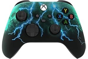 PREMIUM CONTROLLERZ Xbox Series & One Soft Touch Design Custom Gaming Controller for Xbox Series & One -Soft Shell for Comfort Grip X - (Lightning)