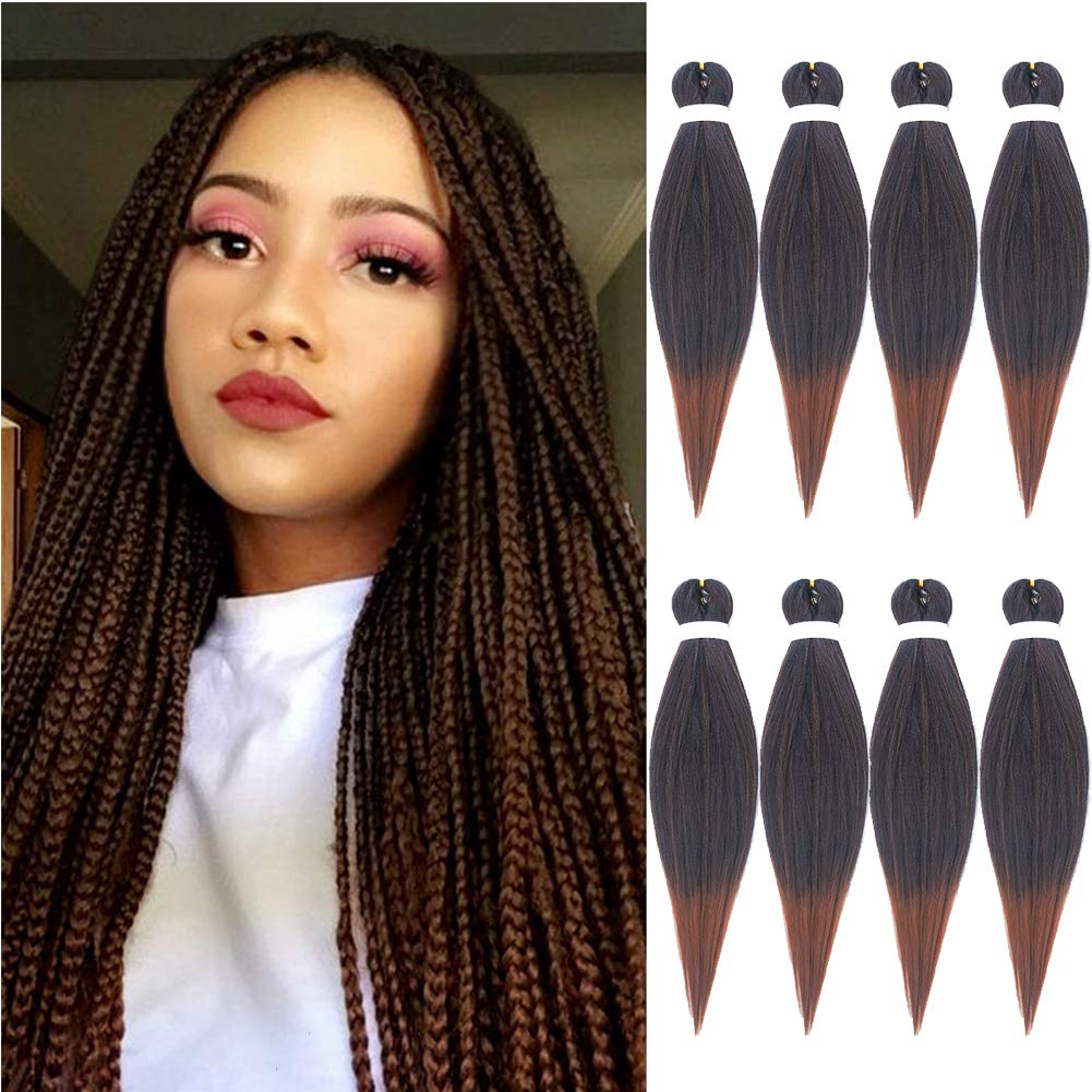 I&K EZ Pre-stretched Braiding Hair Soft Yaki 8 Packs 26 Inch - #T30