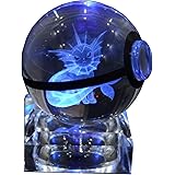 S-SO 3D Elf Inside K9 Crystal Ball Night Bedroom LED 7 Color Changing Desk Sleep Light (VPN)