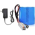 KBT 12V 10000mAh Rechargeable Li-ion Battery, Bare Leads Wire Replacement Battery Pack with 12V Charger Compatible for 12Volt Devices RC Car, RC Boat, Robot, DIY, LED Light Kit