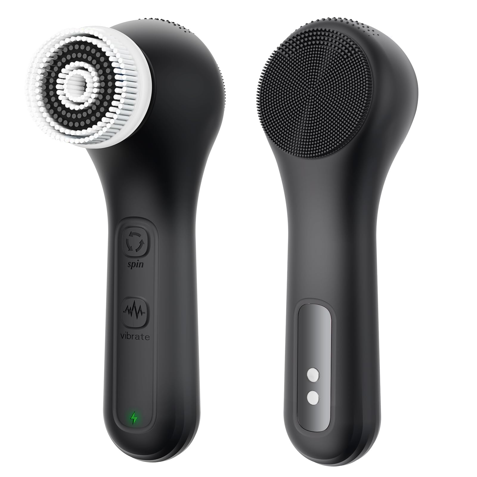 Photo 1 of *** NEW FACTORY *** WOVAZUS Vibrating and Rotating Face Scrubber, Waterproof Rechargeable Facial Cleansing Brush, 8 Modes Face Brush for Exfoliating and Massaging, for Removing Blackhead?Matte Black?