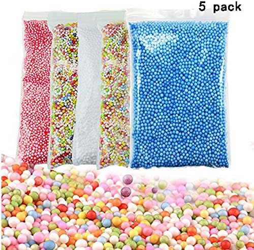 Colorful Styrofoam Foam Balls Beads 0.1-0.18 inch /0.28-0.35inch- Decorative Ball Arts DIY Crafts Supplies For Homemade Slime, Kid's Craft, Wedding and Party Decoration (0.1-0.18 inch)