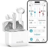 Cearvol Diamond X1 OTC Hearing Aids with Bluetooth Rechargeable App Control Noise Reduction Long Battery Life Comfort Fit for Mild to Moderate Hearing Loss, White