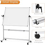 VIZ-PRO Double-Sided Magnetic Revolving Whiteboard 1200x900mm Aluminum Frame view 4