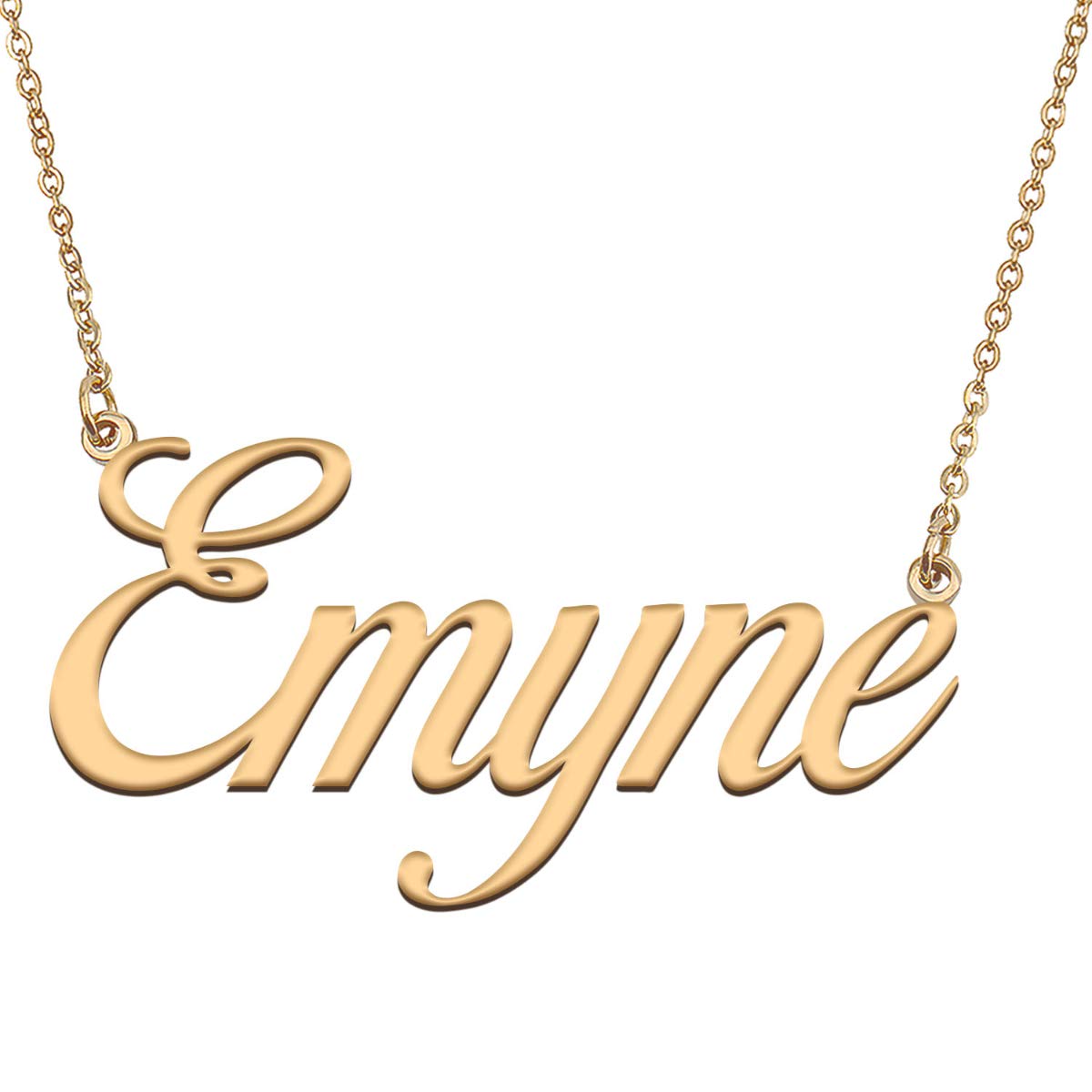HUAN XUN Customized Custom Simple Any Name Necklace
