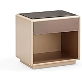 Tov Furniture Martha Taupe Mirrored Nightstand