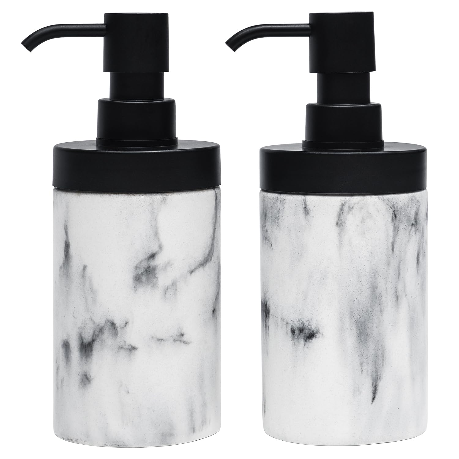 Photo 1 of *Minor Damaged*
Suanti 2 Pcs Bathroom Marble Soap Dispenser Set-Marble Wide Open, Refillable Liquid Circular Marble Decorative Soap Dispenser for Bathroom Countertop & Kitchen Home Decor, White