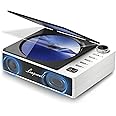 CD Player Portable, Leapwell Portable CD Player with Speakers Bluetooth Rechargeable, Small Compact Retro CD Players for Home, Personal Desktop CD Player with USB White