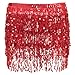 Glamaker Women's Summer Beach Wrap Sequins Tassel Mini Skirts Belly Dance Hip Scarf Belt