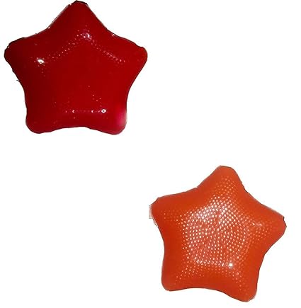 Purpledip Serving Plate Set Colourful Stars in High Quality Plastic for Serving Snacks, Subjis, Rice, dishes Set of 2, Multicolour (10299c)